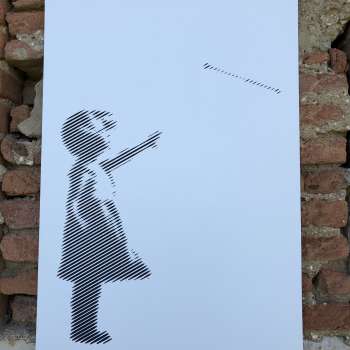 Tableau gravure "Banksy"