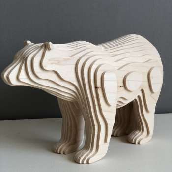 Ours polaire en Érable massif